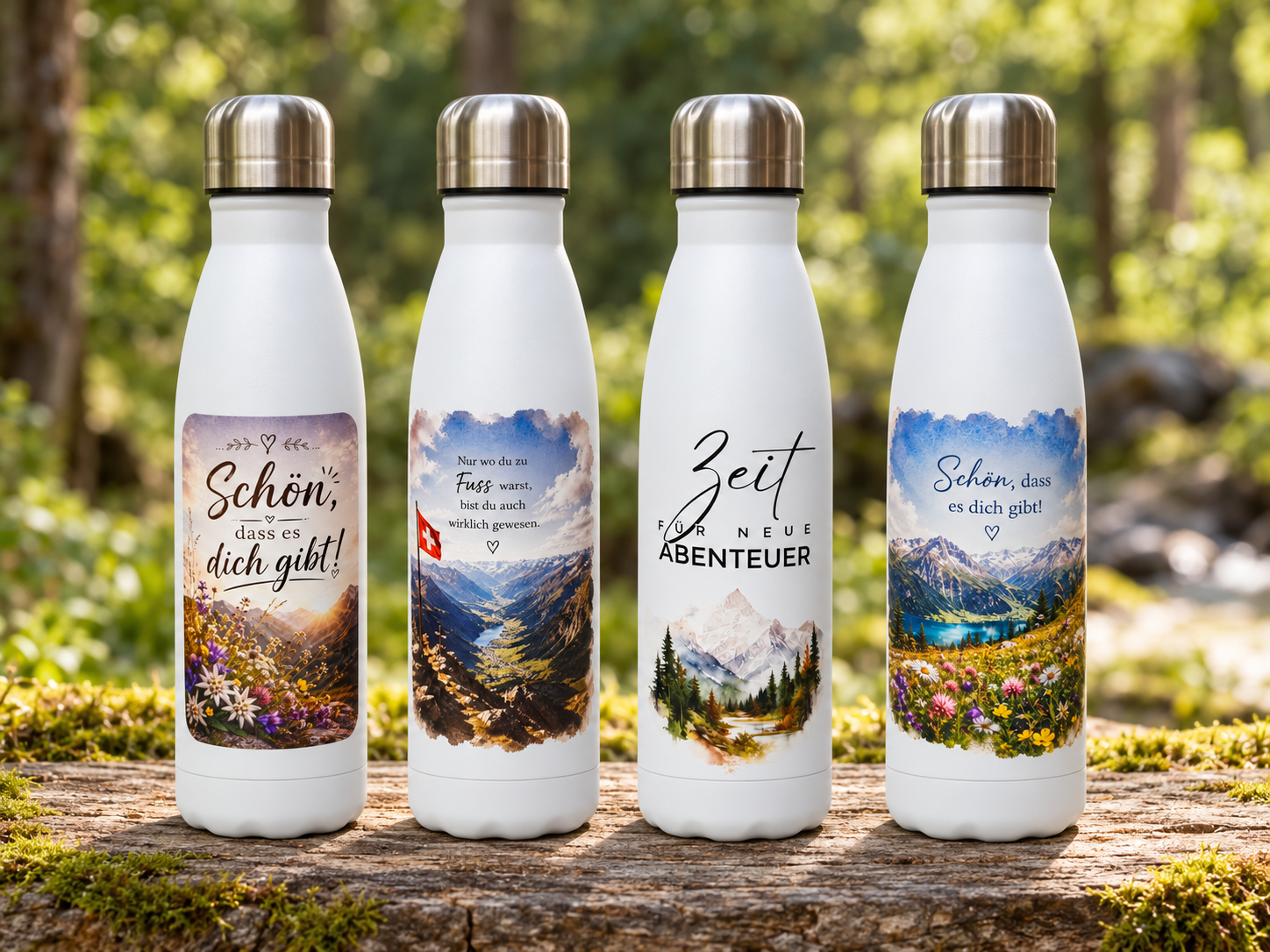 Trinkflasche Edelstahl 500 ml mit Farbdruck – motivuebersicht