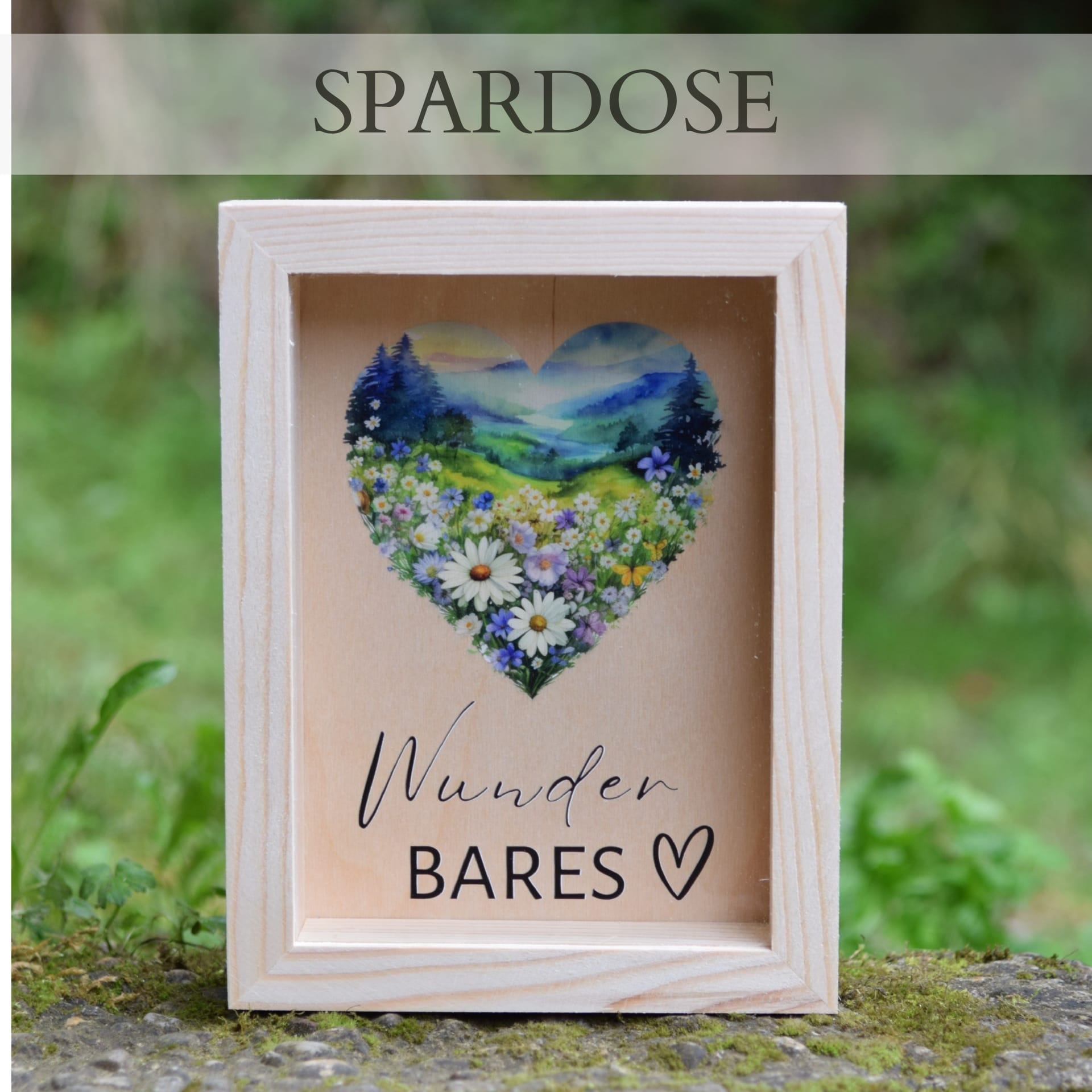 Holz Spardose 