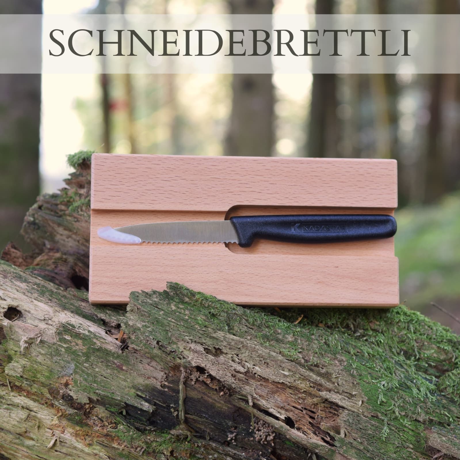Schneidebrett aus Buchenholz – 18,5 × 9 cm ohne Personalisierung